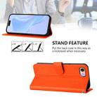For iPhone SE 2022 / 2020 Skin Feel Solid Color Leather Phone Case with Lanyard(Orange) - 3