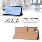 For iPhone SE 2022 / 2020 Skin Feel Solid Color Leather Phone Case with Lanyard(Nude) - 3