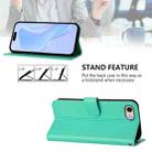 For iPhone SE 2022 / 2020 Skin Feel Solid Color Leather Phone Case with Lanyard(Green) - 3