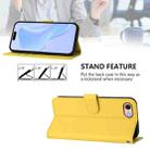 For iPhone SE 2022 / 2020 Skin Feel Solid Color Leather Phone Case with Lanyard(Lemon Yellow) - 3