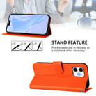 For iPhone 12 / 12 Pro Skin Feel Solid Color Leather Phone Case with Lanyard(Orange) - 3