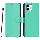 For iPhone 12 / 12 Pro Skin Feel Solid Color Leather Phone Case with Lanyard(Green) - 2