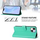 For iPhone 12 mini Skin Feel Solid Color Leather Phone Case with Lanyard(Green) - 3