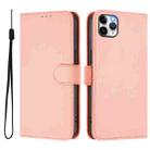 For iPhone 11 Pro Max Skin Feel Solid Color Leather Phone Case with Lanyard(Pink) - 2