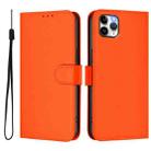 For iPhone 11 Pro Max Skin Feel Solid Color Leather Phone Case with Lanyard(Orange) - 2