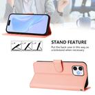For iPhone 11 Skin Feel Solid Color Leather Phone Case with Lanyard(Pink) - 3