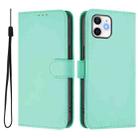 For iPhone 11 Skin Feel Solid Color Leather Phone Case with Lanyard(Mint Green) - 2