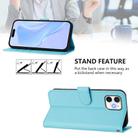 For iPhone 11 Skin Feel Solid Color Leather Phone Case with Lanyard(Sky Blue) - 3