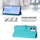 For iPhone 11 Skin Feel Solid Color Leather Phone Case with Lanyard(Lake Blue) - 3