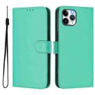 For iPhone 11 Pro Skin Feel Solid Color Leather Phone Case with Lanyard(Green) - 2