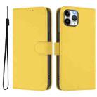 For iPhone 11 Pro Skin Feel Solid Color Leather Phone Case with Lanyard(Lemon Yellow) - 2