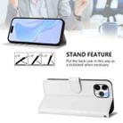 For iPhone 11 Pro Skin Feel Solid Color Leather Phone Case with Lanyard(White) - 3