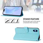 For iPhone XS / X Skin Feel Solid Color Leather Phone Case with Lanyard(Sky Blue) - 3