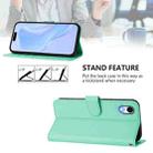 For iPhone XR Skin Feel Solid Color Leather Phone Case with Lanyard(Mint Green) - 3