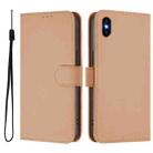 For iPhone XS Max Skin Feel Solid Color Leather Phone Case with Lanyard(Nude) - 2