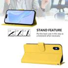 For iPhone XS Max Skin Feel Solid Color Leather Phone Case with Lanyard(Lemon Yellow) - 3