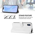 For iPhone XS Max Skin Feel Solid Color Leather Phone Case with Lanyard(White) - 3