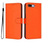 For iPhone 8 Plus / 7 Plus Skin Feel Solid Color Leather Phone Case with Lanyard(Orange) - 2