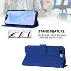 For iPhone 8 Plus / 7 Plus Skin Feel Solid Color Leather Phone Case with Lanyard(Dark Blue) - 3