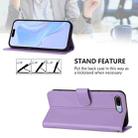 For iPhone 8 Plus / 7 Plus Skin Feel Solid Color Leather Phone Case with Lanyard(Lavender Purple) - 3