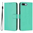 For iPhone 8 Plus / 7 Plus Skin Feel Solid Color Leather Phone Case with Lanyard(Green) - 2