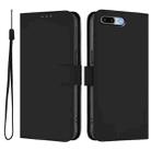 For iPhone 8 Plus / 7 Plus Skin Feel Solid Color Leather Phone Case with Lanyard(Black) - 2