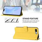 For iPhone 8 Plus / 7 Plus Skin Feel Solid Color Leather Phone Case with Lanyard(Lemon Yellow) - 3