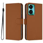 For Tecno Camon 19 / 19 Pro 5G Skin Feel Solid Color Leather Phone Case with Lanyard(Brown) - 2