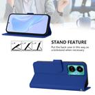 For Tecno Camon 19 / 19 Pro 5G Skin Feel Solid Color Leather Phone Case with Lanyard(Dark Blue) - 3
