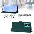 For Tecno Camon 19 / 19 Pro 5G Skin Feel Solid Color Leather Phone Case with Lanyard(Dark Green) - 3