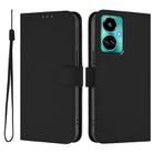 For Tecno Camon 19 / 19 Pro 5G Skin Feel Solid Color Leather Phone Case with Lanyard(Black) - 2
