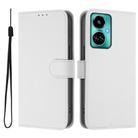 For Tecno Camon 19 / 19 Pro 5G Skin Feel Solid Color Leather Phone Case with Lanyard(White) - 2