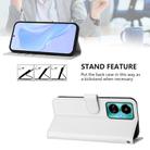 For Tecno Camon 19 / 19 Pro 5G Skin Feel Solid Color Leather Phone Case with Lanyard(White) - 3