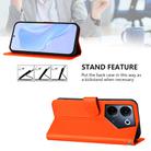 For Tecno Camon 20 Pro 4G Skin Feel Solid Color Leather Phone Case with Lanyard(Orange) - 3