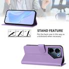 For Tecno Camon 20 Pro 4G Skin Feel Solid Color Leather Phone Case with Lanyard(Lavender Purple) - 3