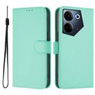For Tecno Camon 20 Pro 4G Skin Feel Solid Color Leather Phone Case with Lanyard(Mint Green) - 2