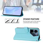 For Tecno Camon 20 Pro 4G Skin Feel Solid Color Leather Phone Case with Lanyard(Sky Blue) - 3