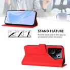 For Tecno Camon 20 Premier 5G Skin Feel Solid Color Leather Phone Case with Lanyard(Red) - 3
