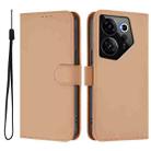 For Tecno Camon 20 Premier 5G Skin Feel Solid Color Leather Phone Case with Lanyard(Nude) - 2