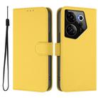 For Tecno Camon 20 Premier 5G Skin Feel Solid Color Leather Phone Case with Lanyard(Lemon Yellow) - 2