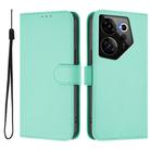 For Tecno Camon 20 Premier 5G Skin Feel Solid Color Leather Phone Case with Lanyard(Mint Green) - 2