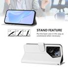 For Tecno Camon 20 Premier 5G Skin Feel Solid Color Leather Phone Case with Lanyard(White) - 3