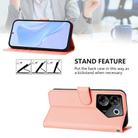 For Tecno Camon 20 Pro 5G Skin Feel Solid Color Leather Phone Case with Lanyard(Pink) - 3