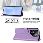 For Tecno Camon 20 Pro 5G Skin Feel Solid Color Leather Phone Case with Lanyard(Lavender Purple) - 3