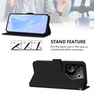 For Tecno Camon 20 Pro 5G Skin Feel Solid Color Leather Phone Case with Lanyard(Black) - 3