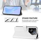 For Tecno Camon 20 Pro 5G Skin Feel Solid Color Leather Phone Case with Lanyard(White) - 3