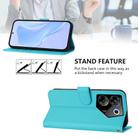 For Tecno Camon 20 Pro 5G Skin Feel Solid Color Leather Phone Case with Lanyard(Lake Blue) - 3