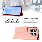 For Tecno Camon 30 4G / 5G Skin Feel Solid Color Leather Phone Case with Lanyard(Pink) - 3