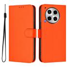 For Tecno Camon 30 4G / 5G Skin Feel Solid Color Leather Phone Case with Lanyard(Orange) - 2