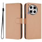 For Tecno Camon 30 4G / 5G Skin Feel Solid Color Leather Phone Case with Lanyard(Nude) - 2